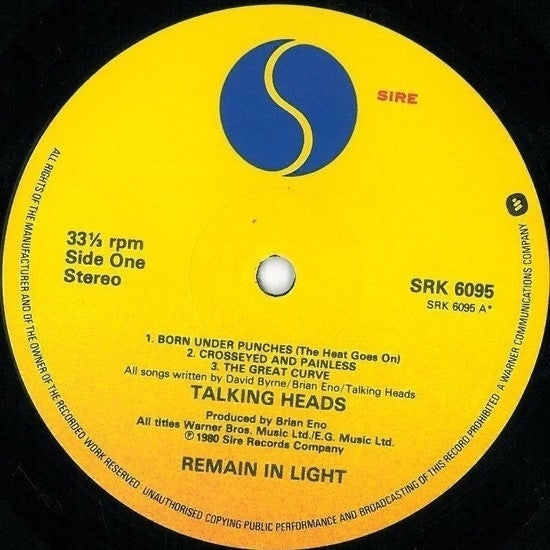 Talking Heads : Remain In Light (LP, Album)