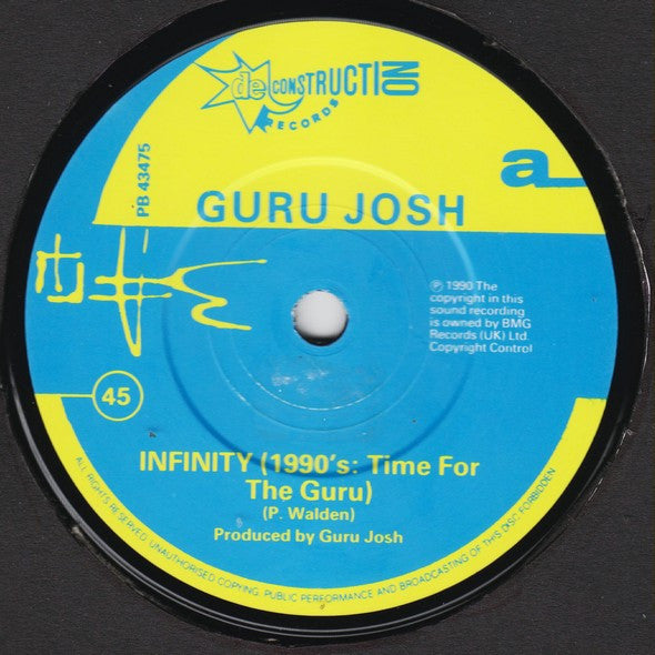 Guru Josh : Infinity (7", Single, CBS)