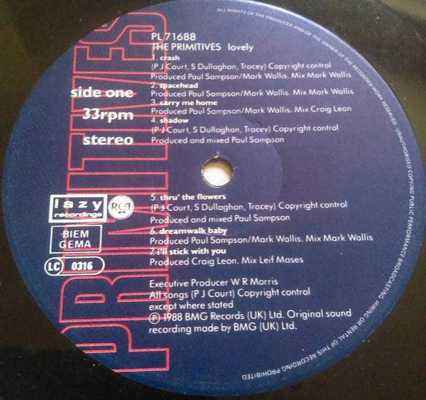 The Primitives : Lovely (LP, Album)