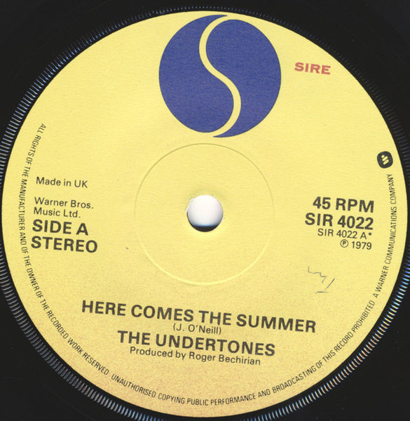 The Undertones : Here Comes The Summer (7", Single)