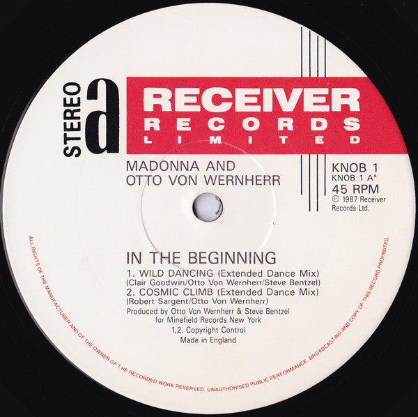Madonna & Otto Von Wernherr : In The Beginning (12" + 12")