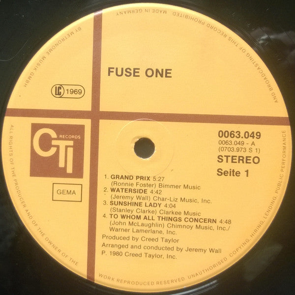Fuse One : Fuse One (LP, Album)