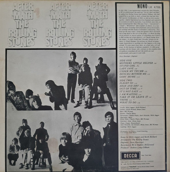 The Rolling Stones : Aftermath (LP, Album, Mono, RE, No )