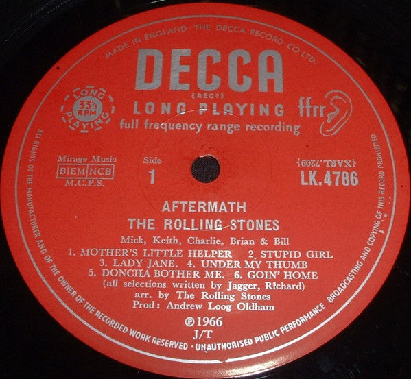 The Rolling Stones : Aftermath (LP, Album, Mono, RE, No )
