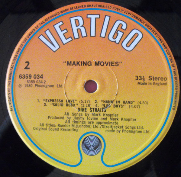Dire Straits : Making Movies (LP, Album)