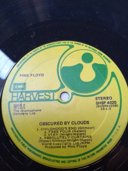 Pink Floyd : Obscured By Clouds (LP, Album, Son)