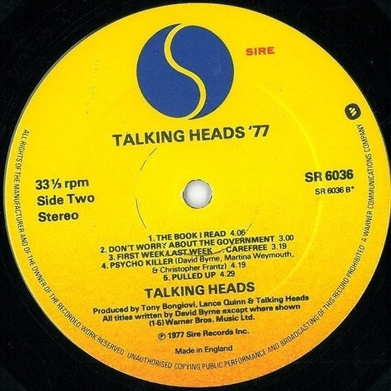 Talking Heads : Talking Heads: 77 (LP, Album, RP)