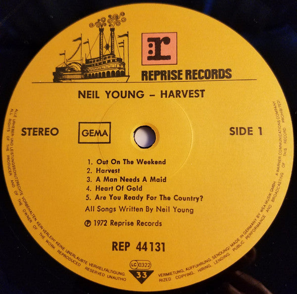 Neil Young : Harvest (LP, Album, RE, Gat)