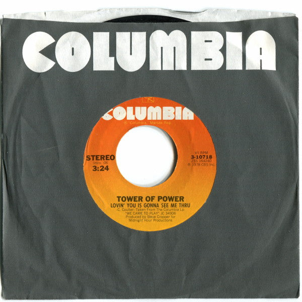 Tower Of Power : Lovin' You Is Gonna See Me Thru (7")
