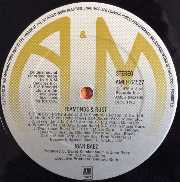 Joan Baez : Diamonds & Rust (LP, Album)