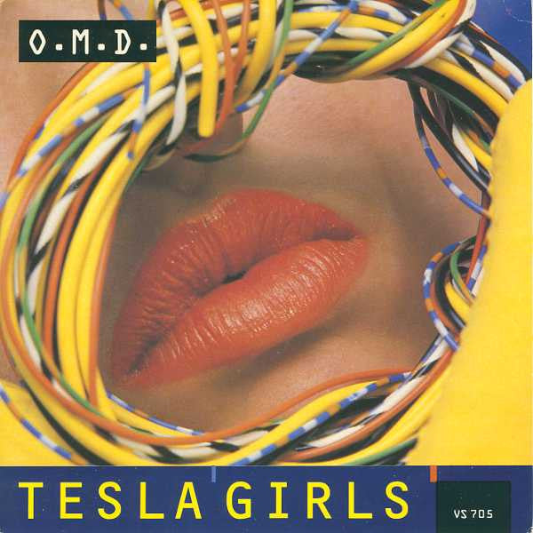 O.M.D.* : Tesla Girls (7", Single, Glo)