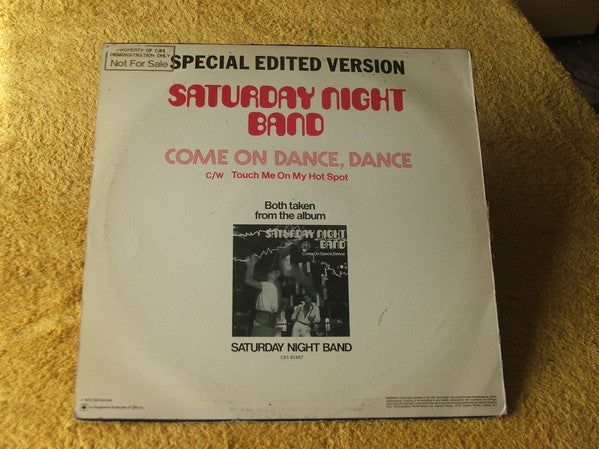 Saturday Night Band : Come On Dance, Dance (12", Ltd)