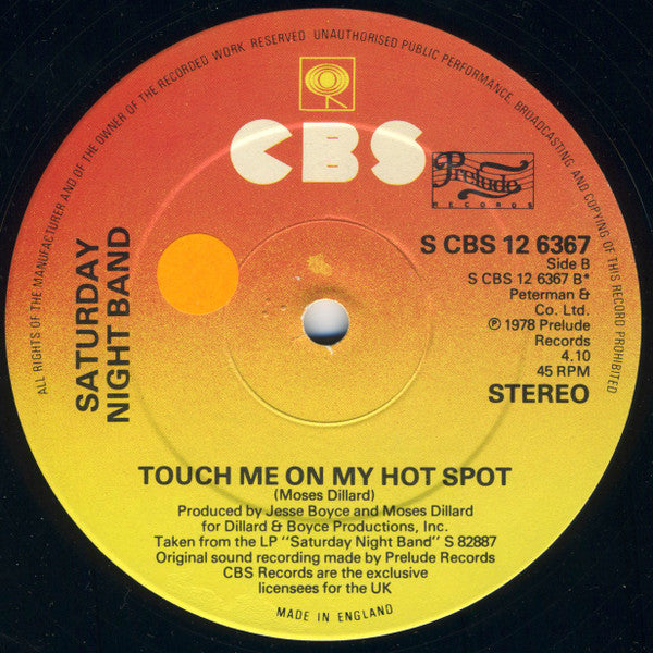 Saturday Night Band : Come On Dance, Dance (12", Ltd)