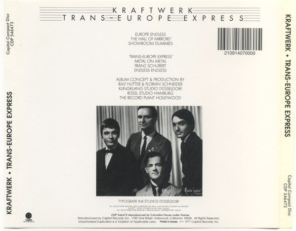 Kraftwerk : Trans-Europe Express (CD, Album, Club, RE)