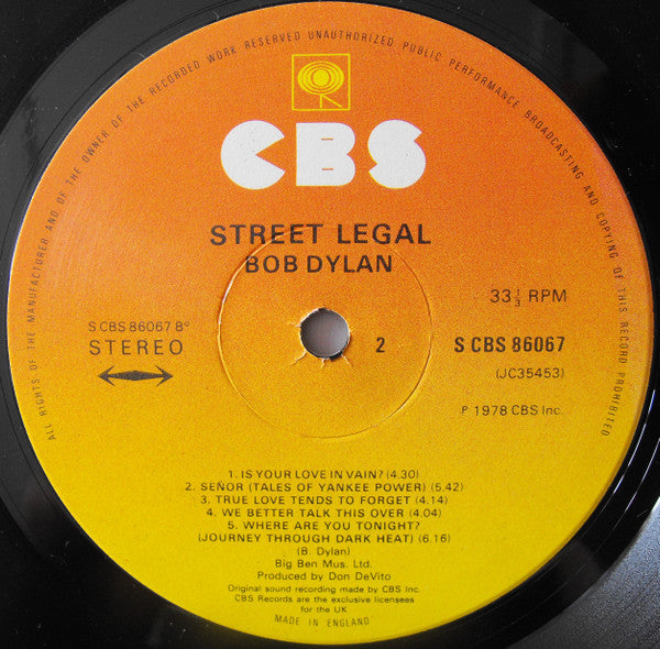 Bob Dylan : Street-Legal (LP, Album)