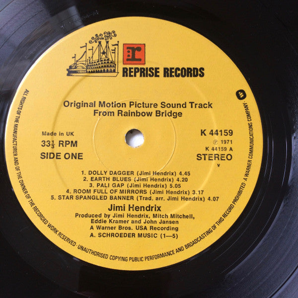 Jimi Hendrix : Rainbow Bridge - Original Motion Picture Sound Track (LP, Album, RE, Gat)