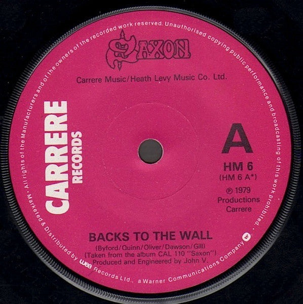 Saxon : Backs To The Wall (7", Single)