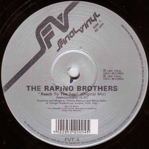 The Rapino Brothers : Reach To The Top (12")