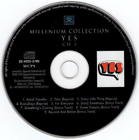 Yes : Millenium Collection (2xCD, Comp)