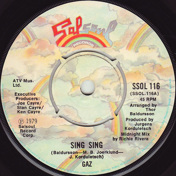 Gaz : Sing Sing (7", Single)