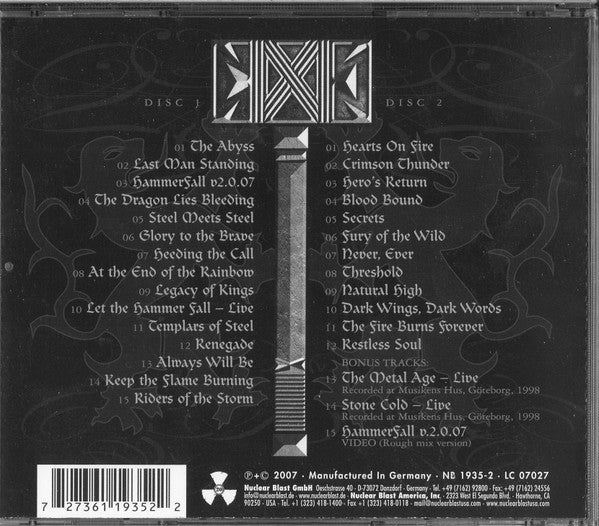 HammerFall : Steel Meets Steel - Ten Years Of Glory (CD + CD, Enh + Comp)