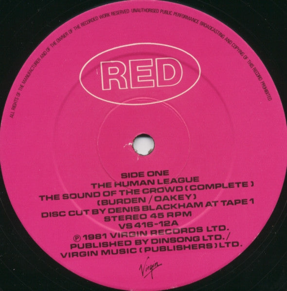 Human League* : The Sound Of The Crowd (12", Single)