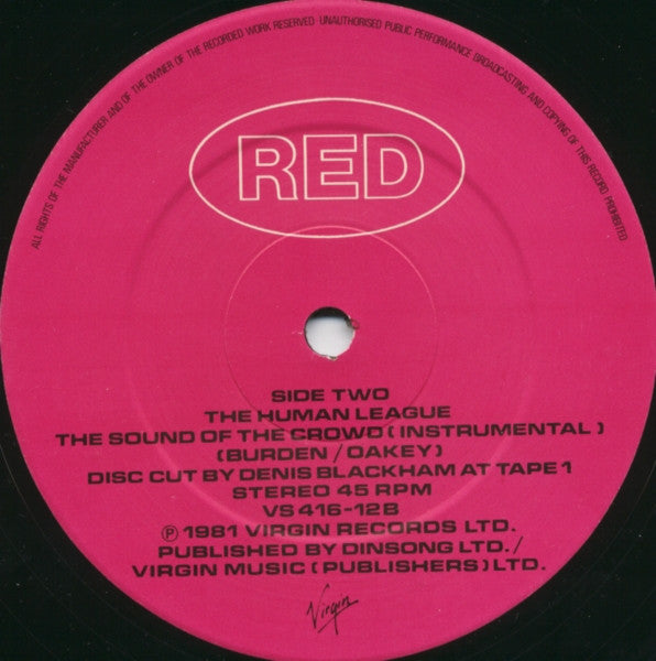 Human League* : The Sound Of The Crowd (12", Single)