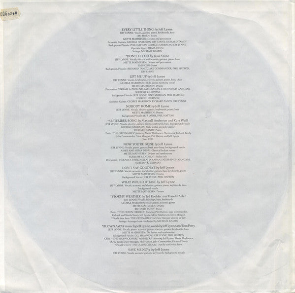 Jeff Lynne : Armchair Theatre (LP, Album)