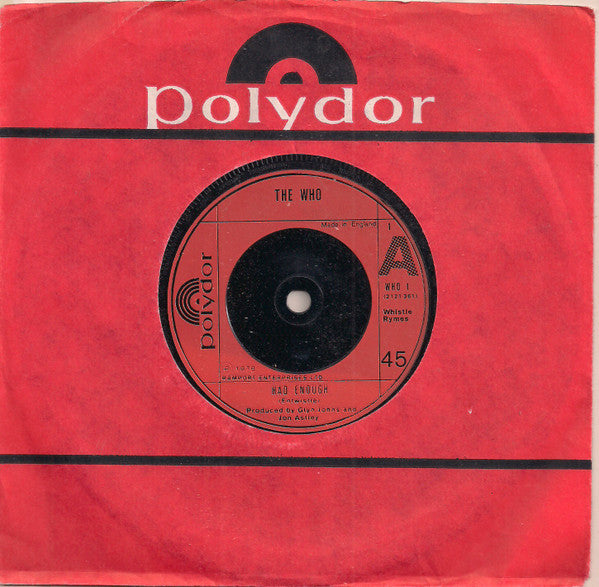 The Who : Had Enough / Who Are You (7", Single)