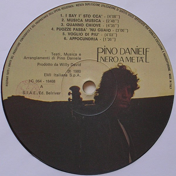 Pino Daniele : Nero A Metà (LP, Album, Run)
