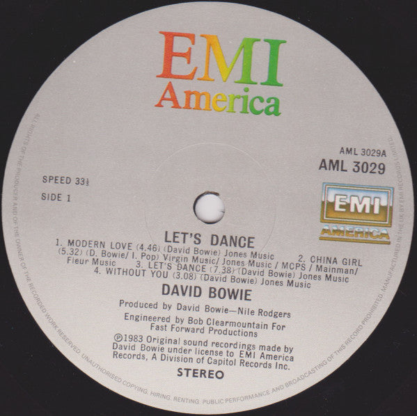 David Bowie : Let's Dance (LP, Album)