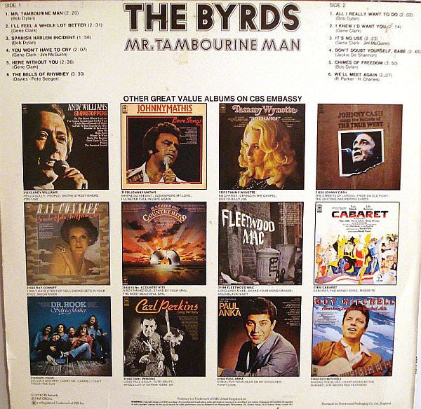 The Byrds : Mr. Tambourine Man (LP, Album, RE)
