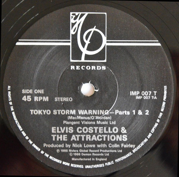 Elvis Costello & The Attractions : Tokyo Storm Warning Pts 1 & 2 (12")