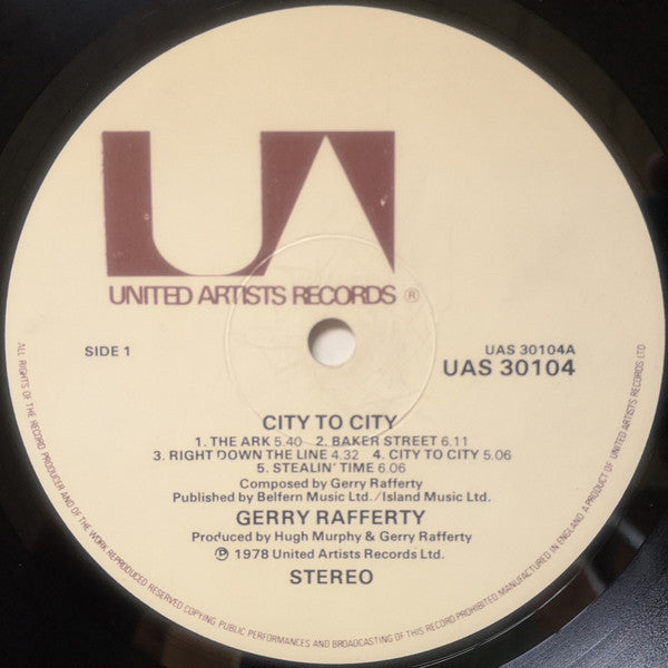 Gerry Rafferty : City To City (LP, Album)