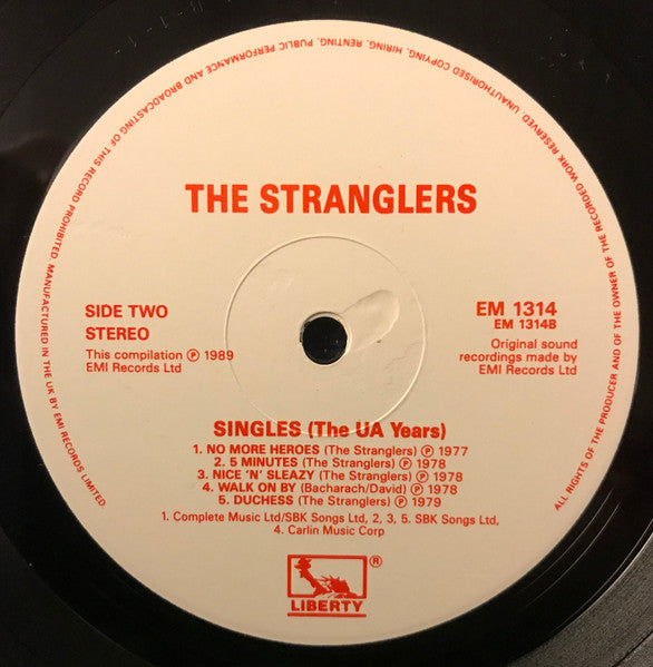 The Stranglers : Singles (The U.A. Years) (2xLP, Comp, RM)