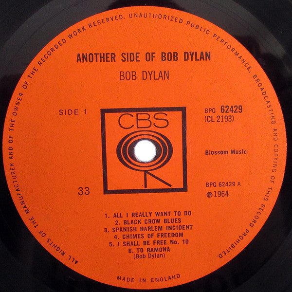 Bob Dylan : Another Side Of Bob Dylan (LP, Album, Mono, CBS)