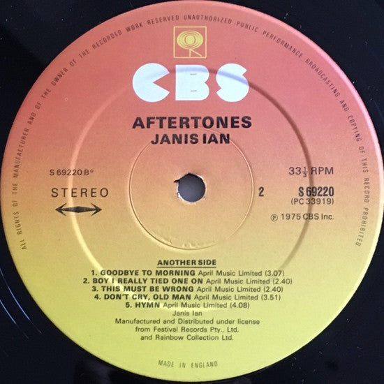 Janis Ian : Aftertones (LP, Album)
