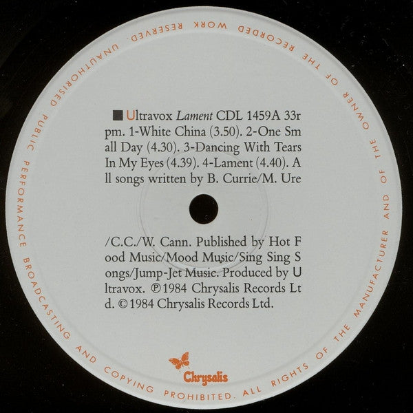 Ultravox : Lament (LP, Album)