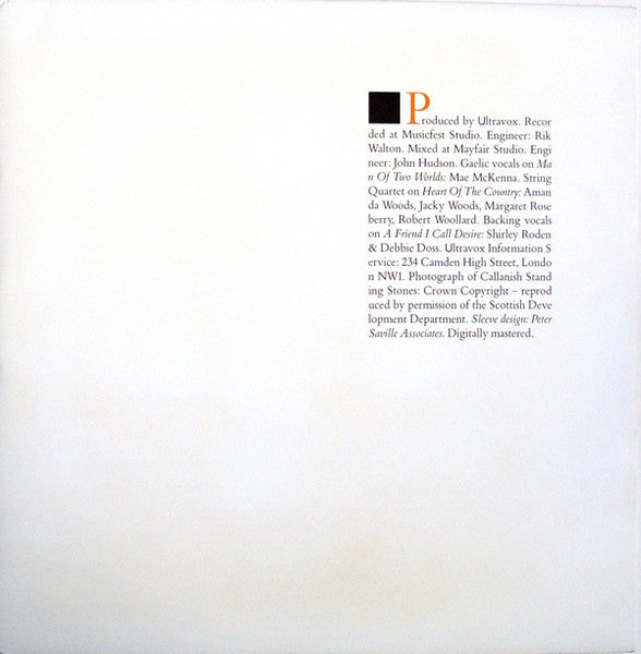 Ultravox : Lament (LP, Album)