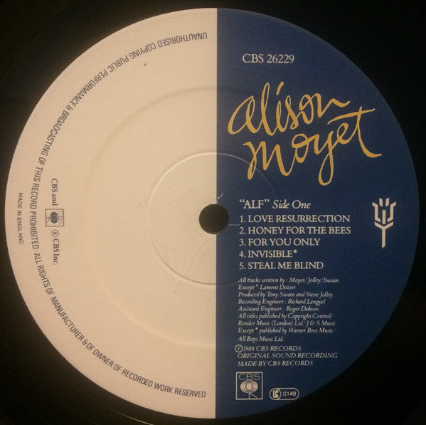 Alison Moyet : Alf (LP, Album, Blu)
