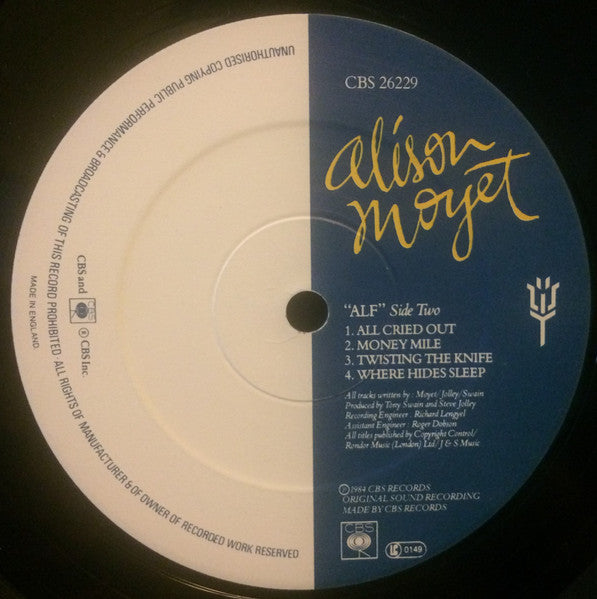 Alison Moyet : Alf (LP, Album, Blu)