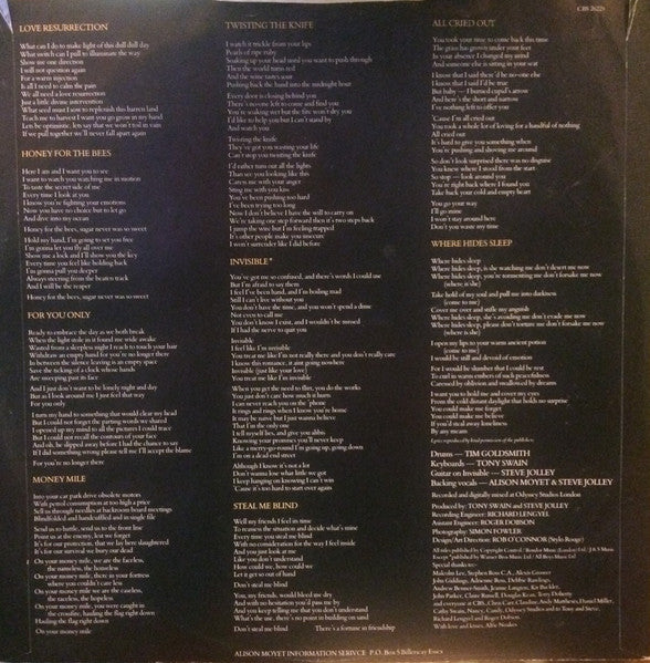 Alison Moyet : Alf (LP, Album, Blu)