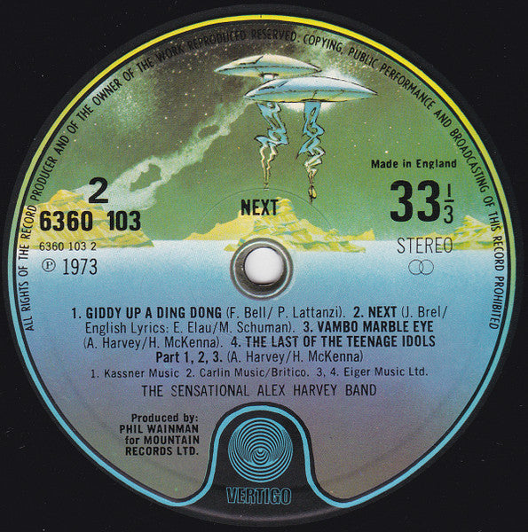 The Sensational Alex Harvey Band : Next (LP, Album, RE, Sid)