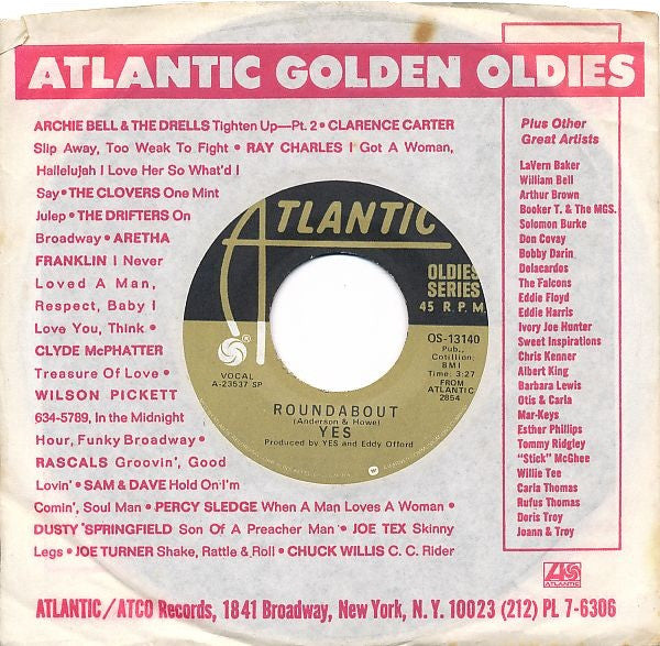 Yes : Roundabout / Long Distance Runaround (7", Single, SP )