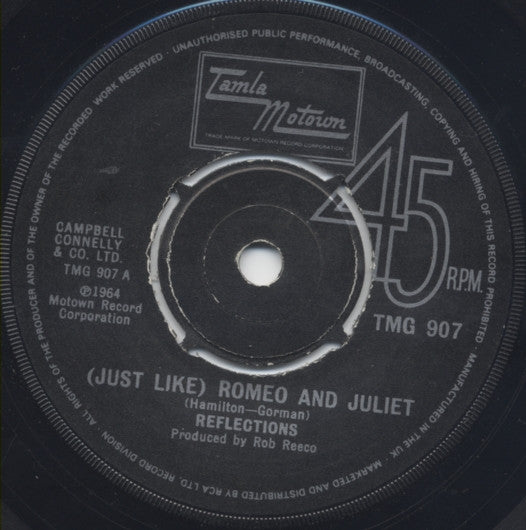 Reflections* : (Just Like) Romeo And Juliet  (7", Single, RE)
