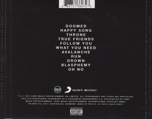 Buy Bring Me The Horizon : That's The Spirit (CD, Album) Online