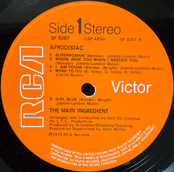 The Main Ingredient : Afrodisiac (LP, Album)