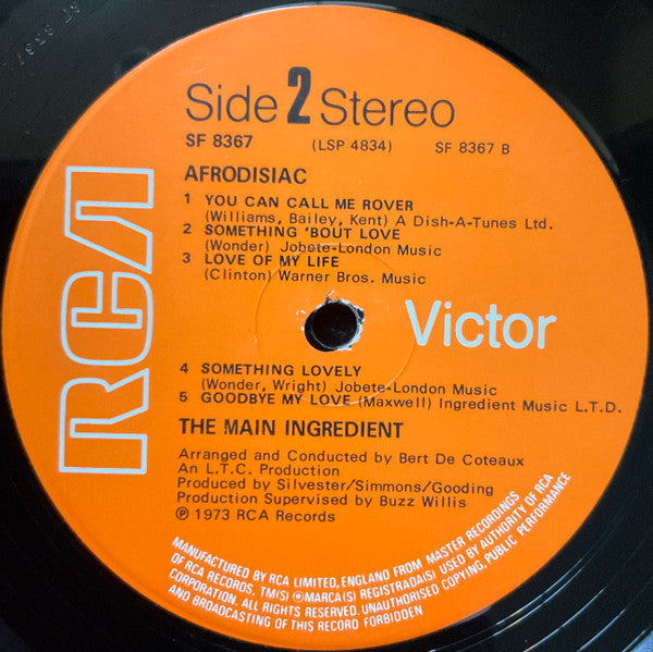 The Main Ingredient : Afrodisiac (LP, Album)