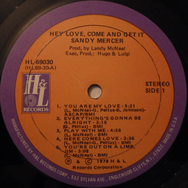 Sandy Mercer : Hey Love, Come And Get It! (LP, Album)