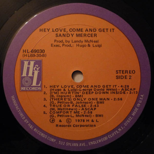 Sandy Mercer : Hey Love, Come And Get It! (LP, Album)